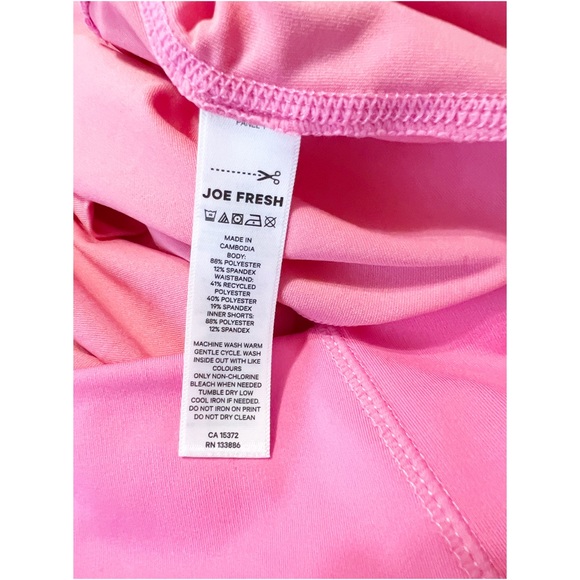Joe Fresh Bubble Gum Pink Active Shorts Polyester Spandex Lined Size XL - Picture 4 of 4